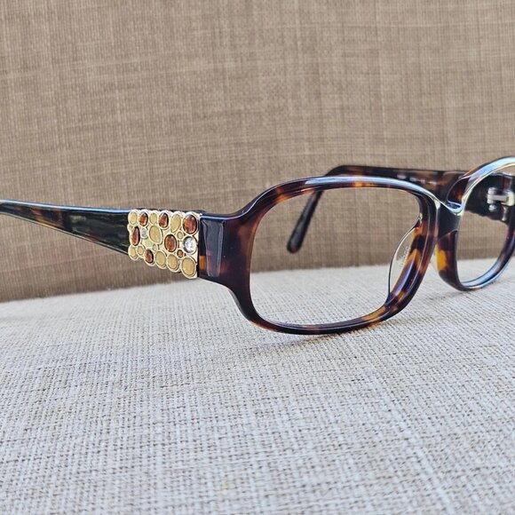 SOL by Daisy Fuentes Women Eyeglasses Frame Brown Tortoise Glasses 106P 55[]16 - Picture 3 of 13